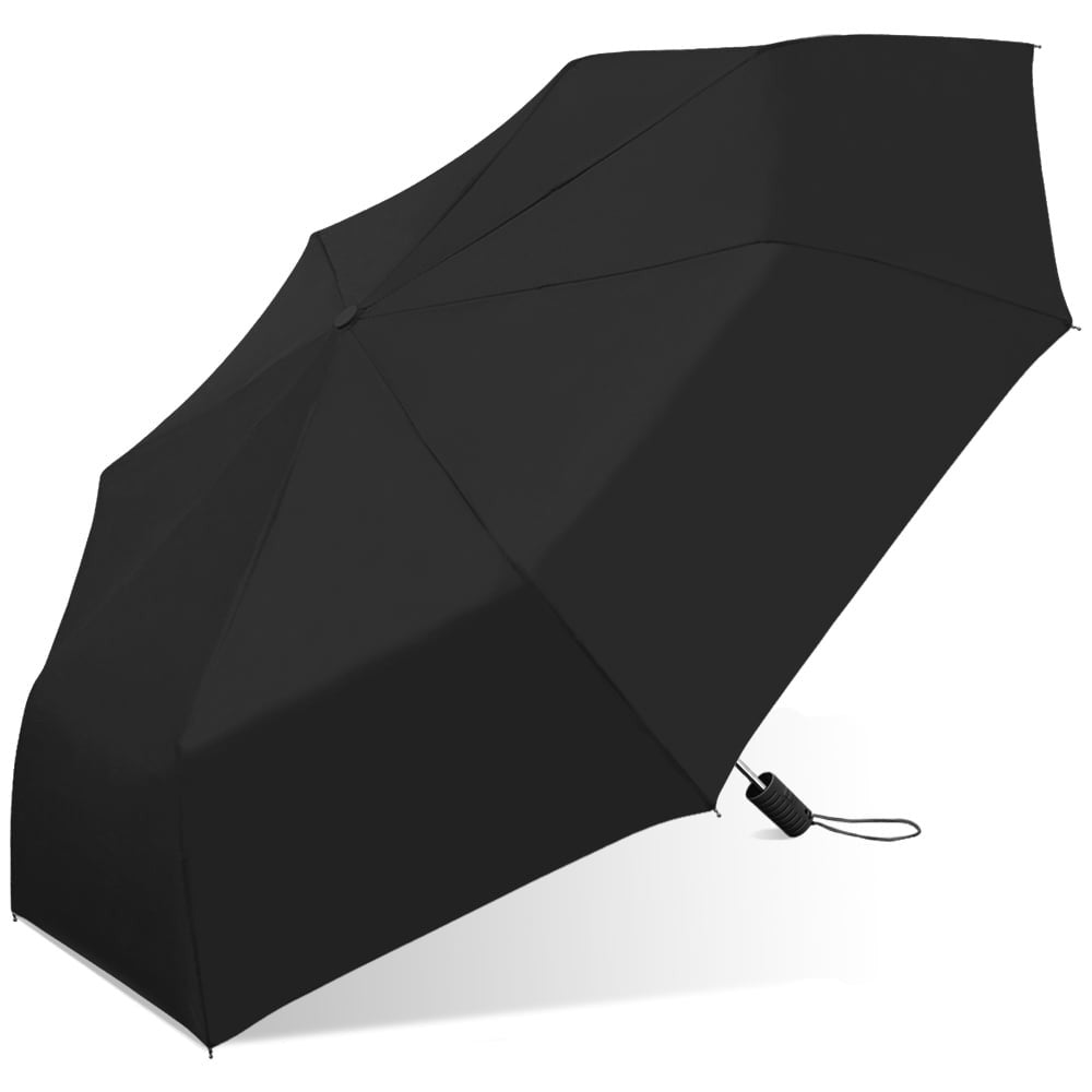 Umbrella Mens Auto Fold Black Over Sized, 42 Inches - 1 Ea